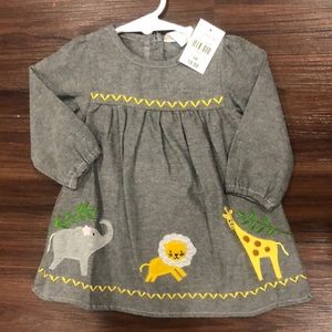 Toddler dress with animal accents